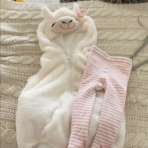 Baby Girl Llama Costume with Leggings